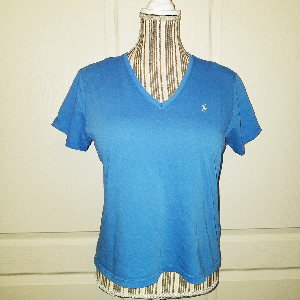 2 RALPH LAUREN SPORT V-Neck T-Shirt Bundle Size: L